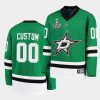 custom stars 2020 stanley cup final bound green home player jersey