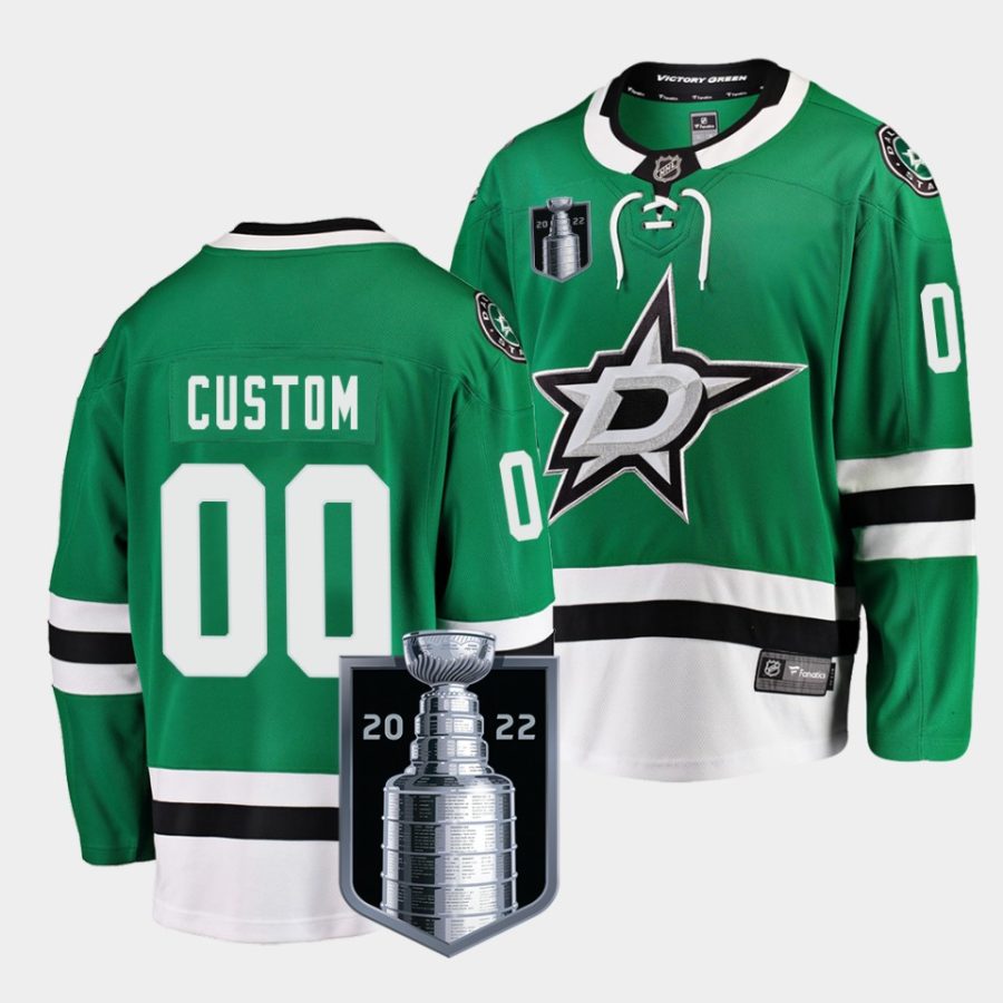 custom stars 2022 stanley cup playoffs green home men jersey