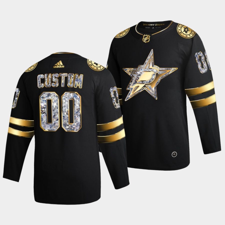 custom stars black 2022 stanley cup playoffs diamond edition jersey