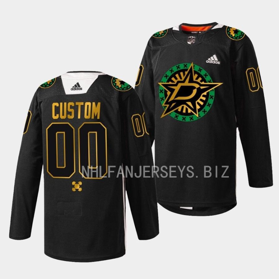 custom stars black 2023black history night warmup jersey