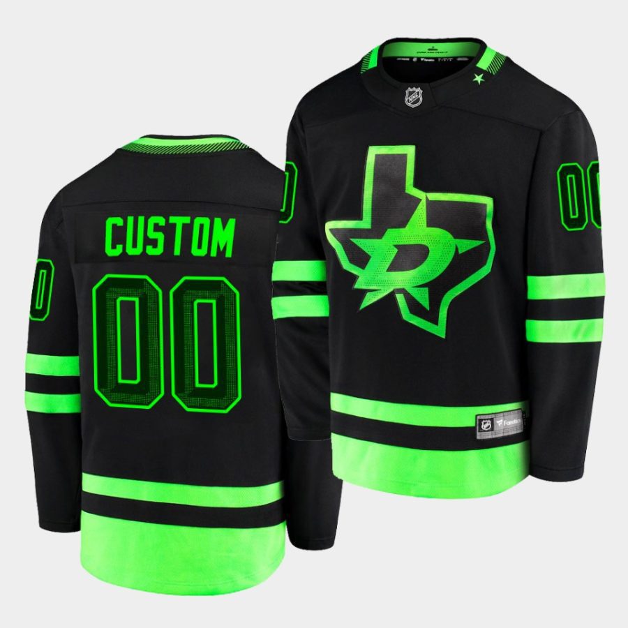 custom stars black third blackout replica jersey