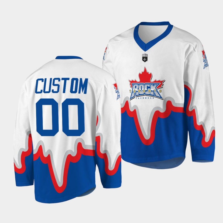 custom toronto rock replica white jersey