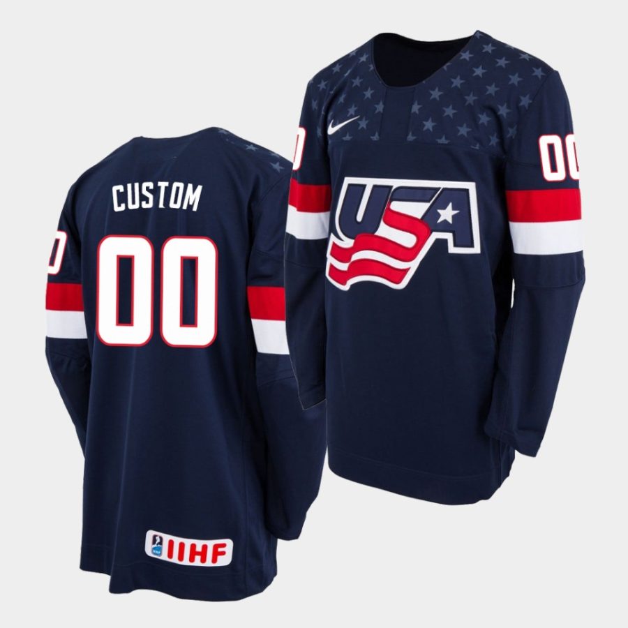 custom usa u18 team navy 2021 biosteel all american game away jersey