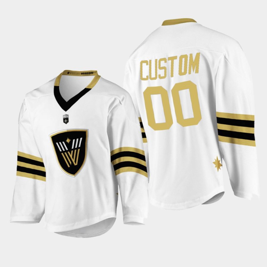 custom vancouver warriors 2022hockey white replica jersey