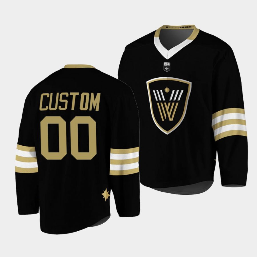 custom vancouver warriors replica black jersey