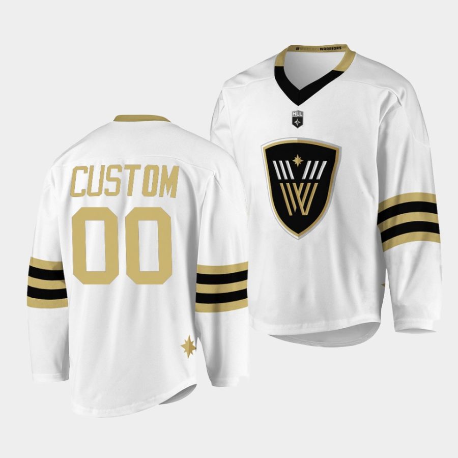 custom vancouver warriors replica white jersey