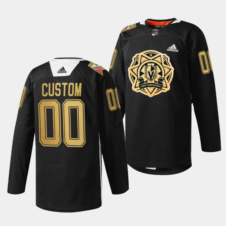 custom vgk 2024 first responders black jersey