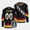 custom vgk black 2023 western conference champions reverse retro jersey