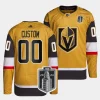 custom vgk gold 2023 stanley cup final authentic home jersey