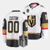 custom vgk white 2023 stanley cup final away jersey