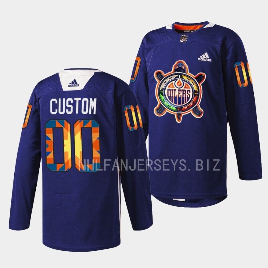 custom wild warmup 2022indigenous celebration night navy jersey