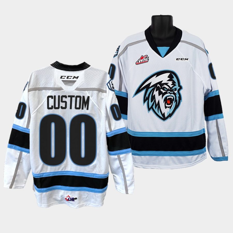 custom winnipeg ice whl white jerseys