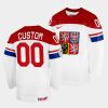 czech republic custom 2022 iihf world championship white home jersey