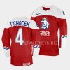 czech republic jiri tichacek 2023 iihf world junior championship red jersey