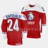 czech republic matyas sapovaliv 2023 iihf world junior championship red jersey