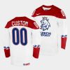 czechia custom 2022 iihf world championship white home jersey