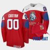 czechia custom 20222022 iihf world junior championship red free hat jersey