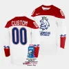 czechia custom 2023 iihf world championship white home jersey