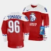 czechia david tomasek 2023 iihf world championship red away jersey