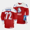 czechia filip chytil 2023 iihf world championship red away jersey