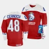 czechia jiri cernoch 2023 iihf world championship red away jersey