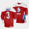 czechia ronald knot 2023 iihf world championship red away jersey