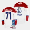 czechia vladimir sobotka 2023 iihf world championship white home jersey