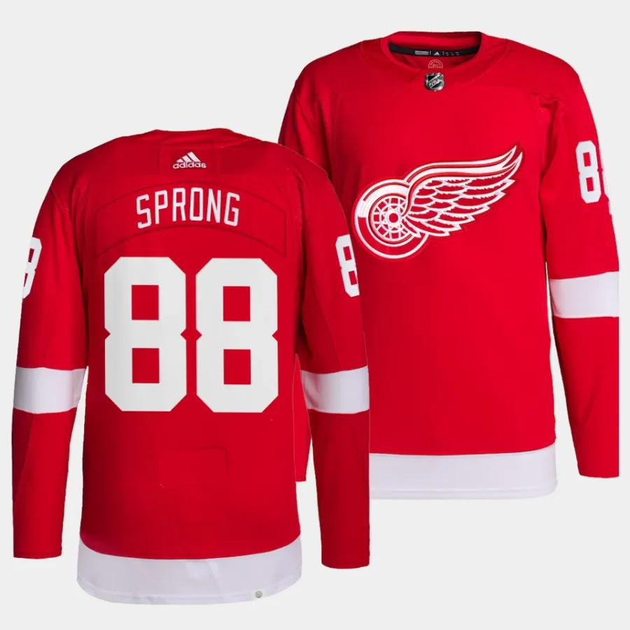 daniel sprong red wings red home primegreen authentic projersey