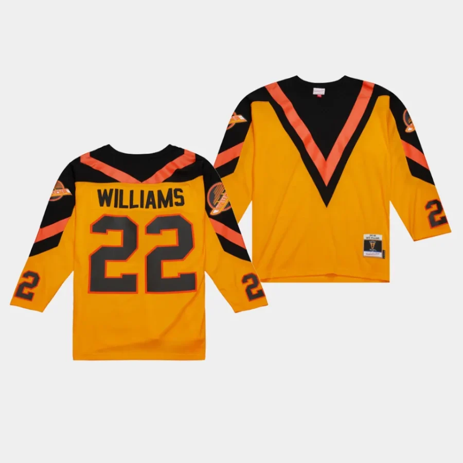 dave williams canucks yellow blue line 1981 throwback jersey