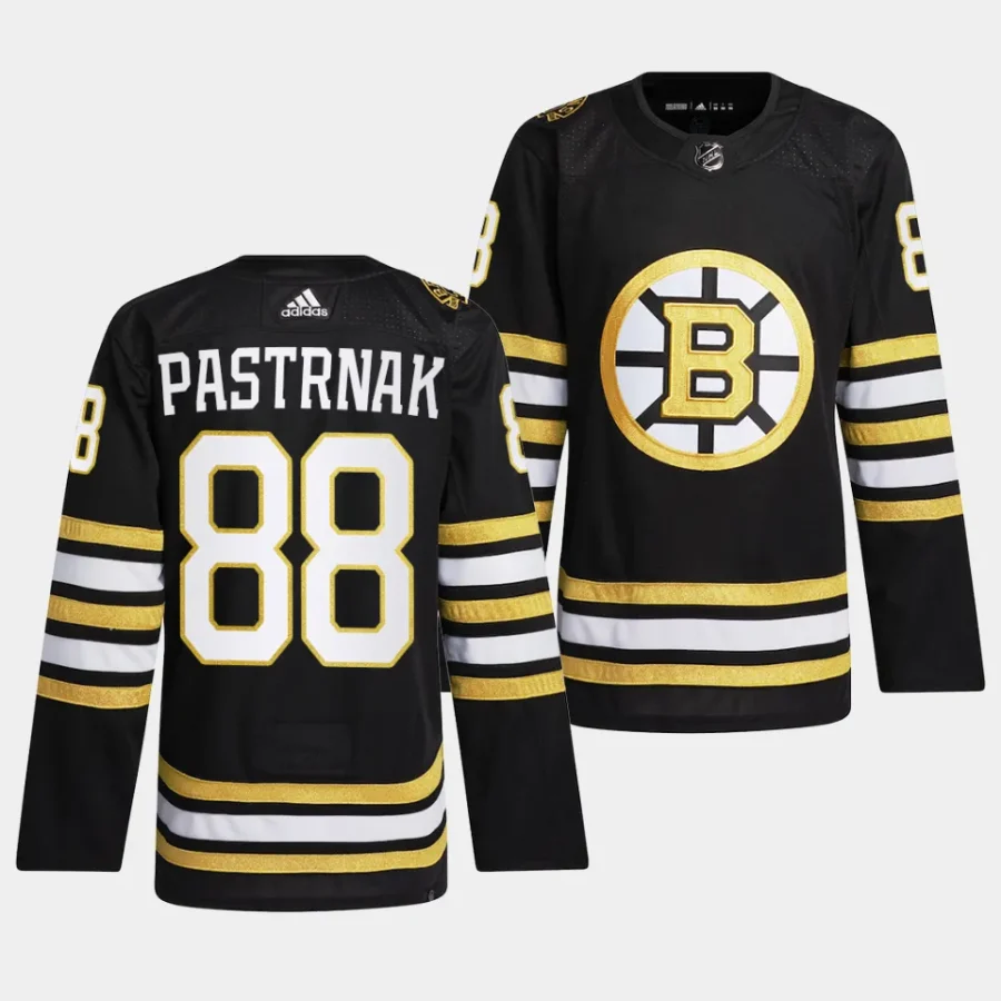 david pastrnak bruins black 2023 24100th anniversary primegreen jersey