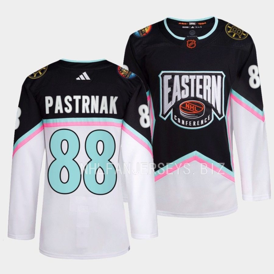 david pastrnak bruins black 2023 nhl all star eastern conference jersey