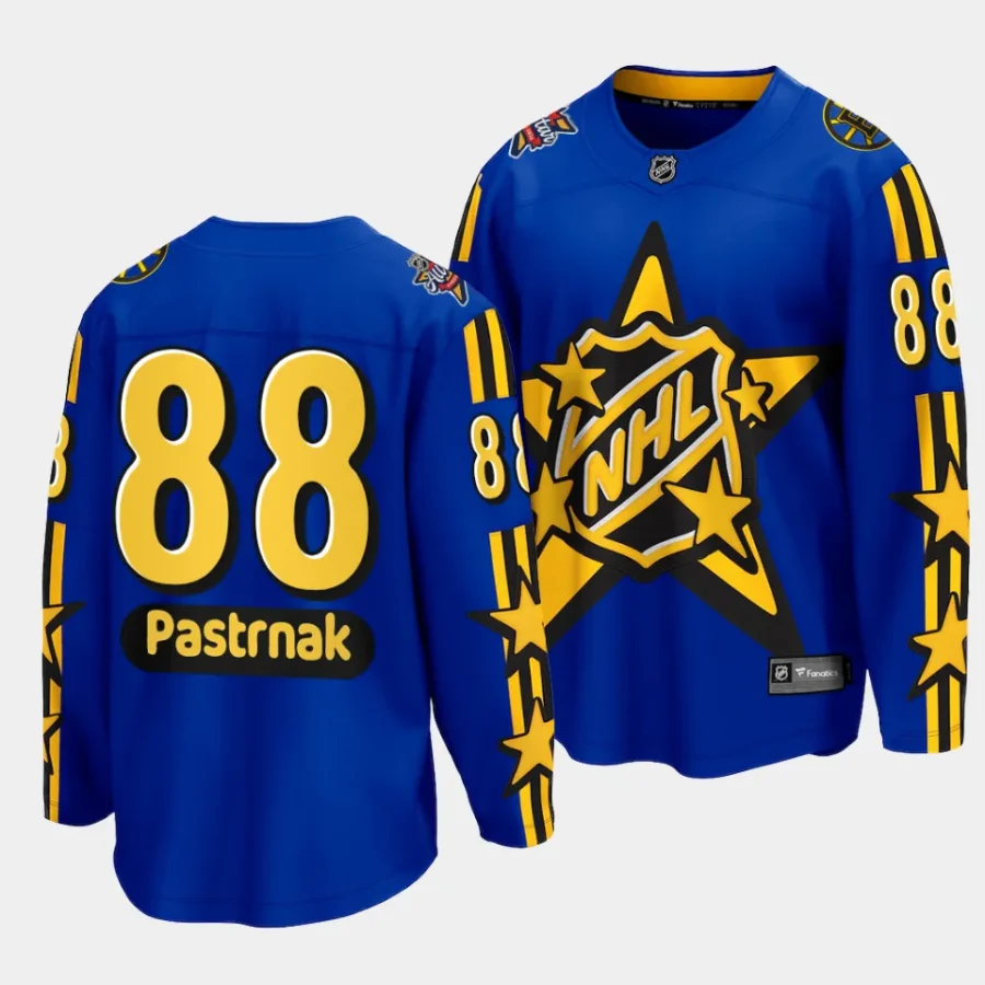 david pastrnak bruins blue 2024 nhl all star game breakaway jersey