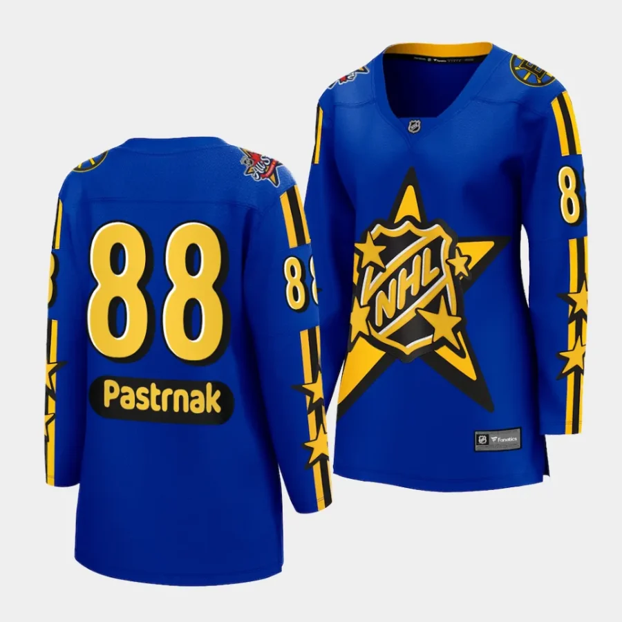 david pastrnak bruins blue 2024 nhl all star game breakaway womenjersey