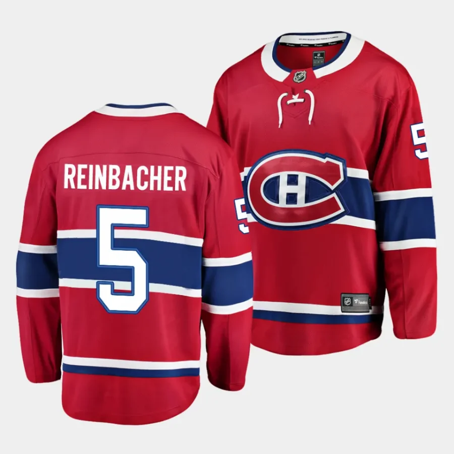 david reinbacher canadiens red home 2023 nhl draft breakaway playerjersey