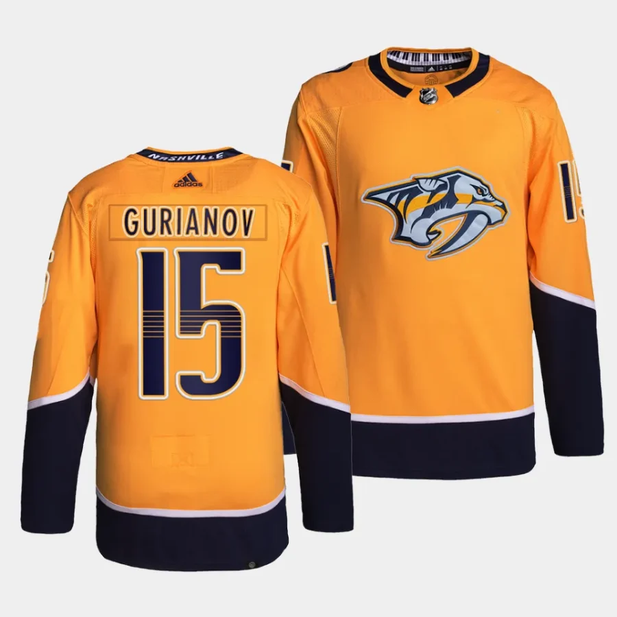 denis gurianov predators yellow home authentic pro primegreenjersey