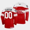 denmark custom 2022 iihf world championship red away jersey