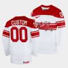 denmark custom 2022 iihf world championship white home jersey