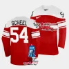 denmark felix scheel 2023 iihf world championship red away jersey