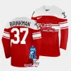 denmark jonathan brinkman 2023 iihf world championship red away jersey