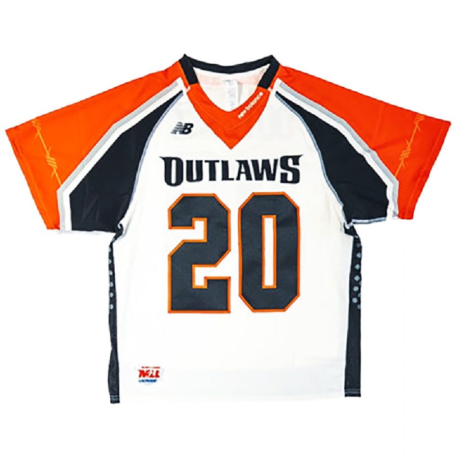 denver outlaws 2020 mll lacrosse white jersey