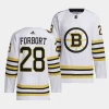 derek forbort bruins white 2023 24100th anniversary primegreen authentic playerjersey