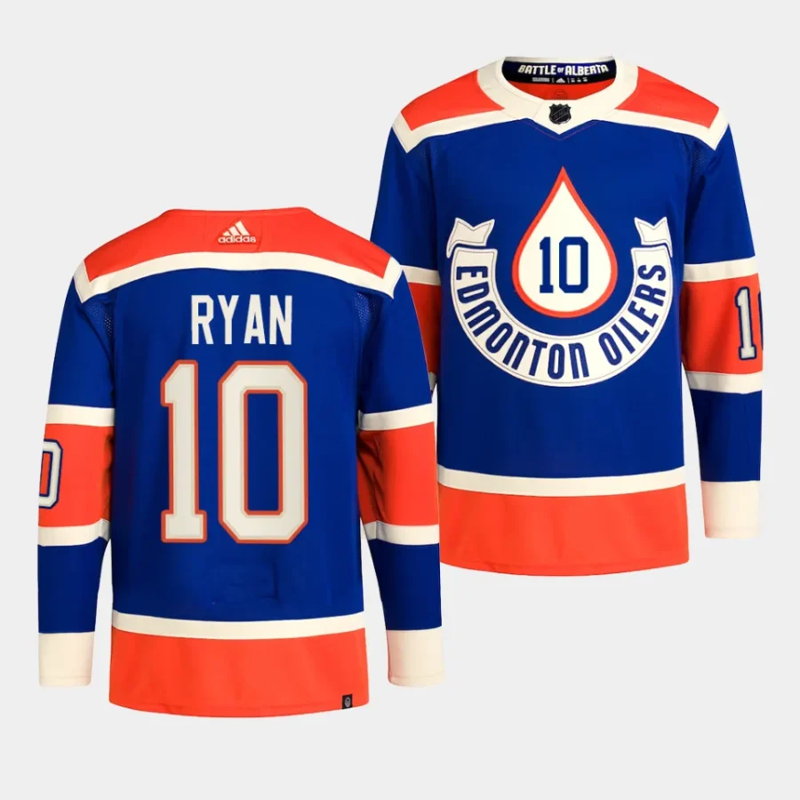 derek ryan oilers royal 2023 nhl heritage classic primegreen authentic playerjersey