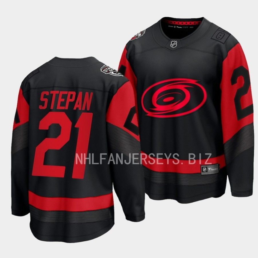 derek stepan hurricanes black 2023 nhl stadium series breakaway player jersey