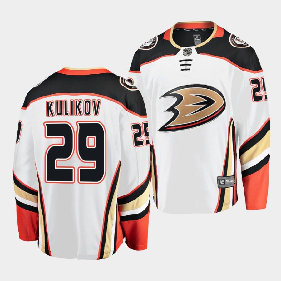 dmitry kulikov ducks white away home jersey