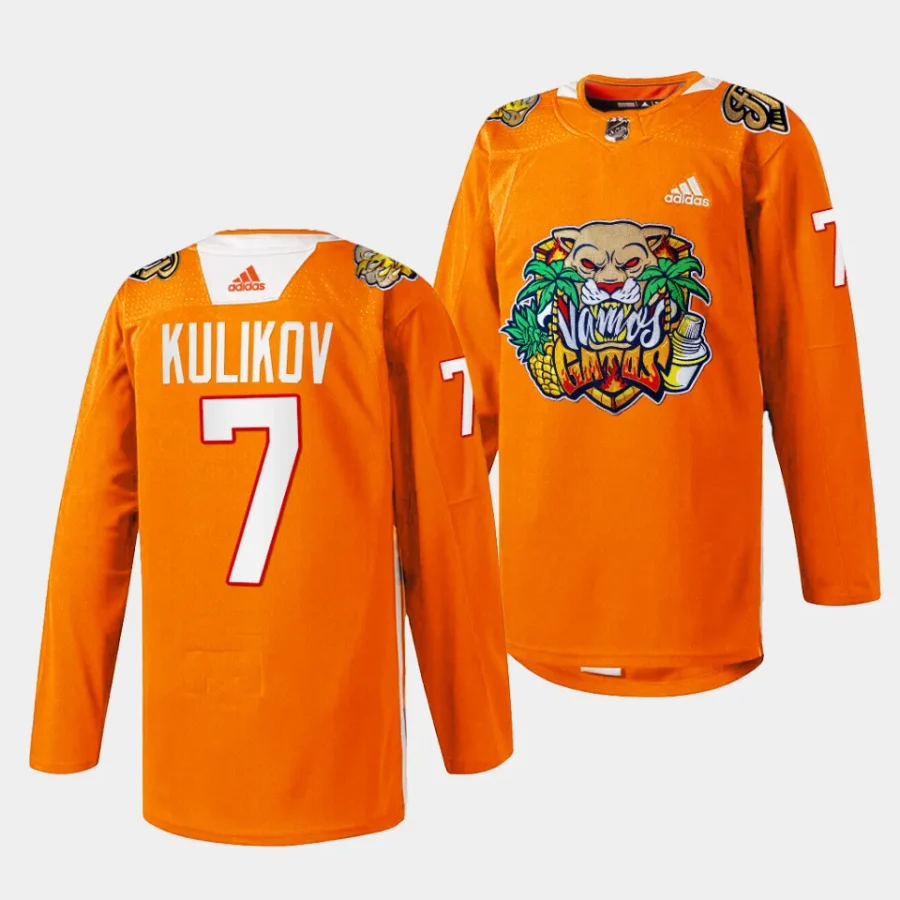 dmitry kulikov panthers orange 2024 vamos gatos specialty jersey