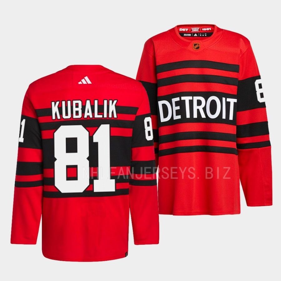 dominik kubalik red wings red 2022reverse retro 2.0 authentic pro jersey