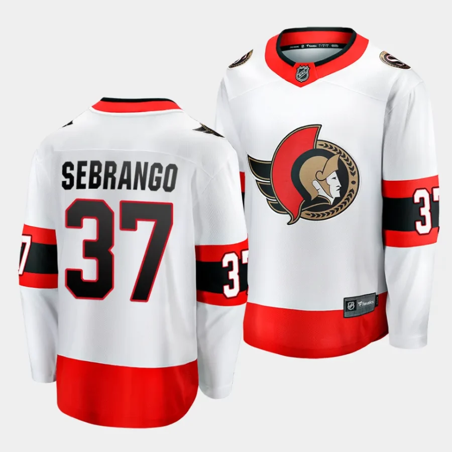 donovan sebrango senators white away breakaway player jersey