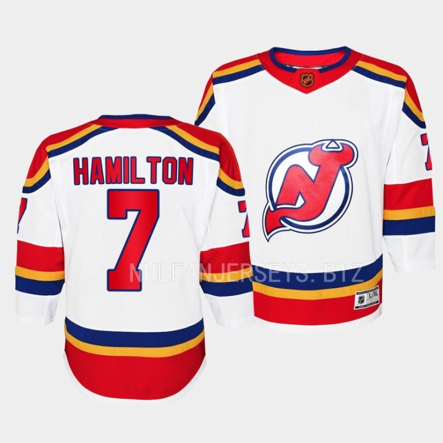 dougie hamilton devils 2022special edition 2.0 youth white jersey