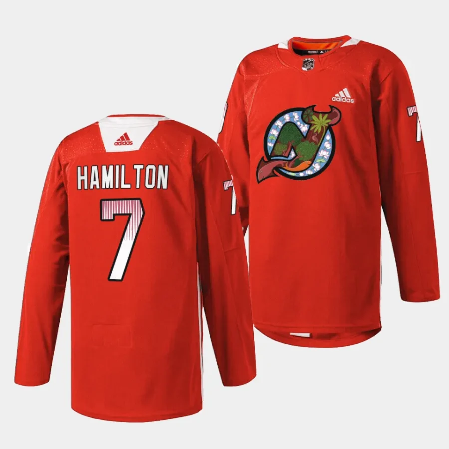 dougie hamilton devils red 2024asian and pacific islander heritage night jersey