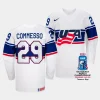 drew commesso usa 2023 iihf world championship home white jersey